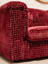 Load image into Gallery viewer, 1970’s Italian Original Zanotta 4 Piece Modular Sofa Reupholstered in Checkered Velvet
