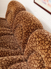 Load image into Gallery viewer, 1970’s Floral Italian Modular Sofa in Brown Vintage Print Upholstery
