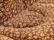 Load image into Gallery viewer, 1970’s Floral Italian Modular Sofa in Brown Vintage Print Upholstery
