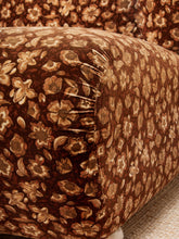 Load image into Gallery viewer, 1970’s Floral Italian Modular Sofa in Brown Vintage Print Upholstery
