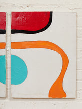 Load image into Gallery viewer, Signal Set Minimalist Geometric Abstract Paintings Pair by Julio De La Concha selling as a pair
