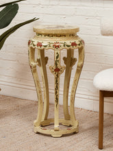 Load image into Gallery viewer, Hand Painted Hand Carved Chinoiserie Lacquered Side Table
