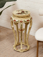 Load image into Gallery viewer, Hand Painted Hand Carved Chinoiserie Lacquered Side Table

