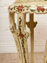 Load image into Gallery viewer, Hand Painted Hand Carved Chinoiserie Lacquered Side Table
