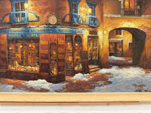 Load image into Gallery viewer, La Lonja at Dusk City Street Scene Painting
