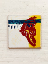Load image into Gallery viewer, Crimson Current Abstract Expressionist Painting in Red Yellow Blue and White
