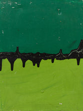 Load image into Gallery viewer, Black Current Minimalist Abstract Painting in Emerald and Lime by Julio De La Concha
