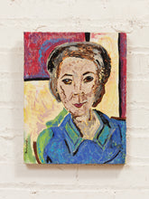 Load image into Gallery viewer, Woman in Blue Figurative Portrait Painting by Julio De La Concha
