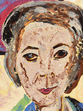 Load image into Gallery viewer, Woman in Blue Figurative Portrait Painting by Julio De La Concha

