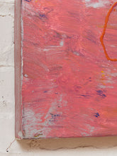 Load image into Gallery viewer, Ember Bloom Abstract Expressionist Painting in Pink Orange Red and Blue
