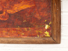 Load image into Gallery viewer, Ember Gathering Figurative Expressionist Painting in Deep Red and Rust
