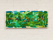 Load image into Gallery viewer, Verdant Current Abstract Expressionist Painting in Green Blue Yellow and Red by Julio De La Concha
