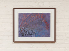 Load image into Gallery viewer, Electric Weave Abstract Geometric Painting in Violet Blue and Coral

