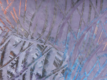 Load image into Gallery viewer, Electric Weave Abstract Geometric Painting in Violet Blue and Coral
