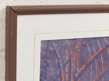 Load image into Gallery viewer, Electric Weave Abstract Geometric Painting in Violet Blue and Coral
