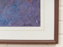 Load image into Gallery viewer, Electric Weave Abstract Geometric Painting in Violet Blue and Coral
