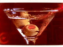 Load image into Gallery viewer, Martini Cocktail Photograph with Olive on Acrylic
