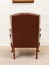 Load image into Gallery viewer, Medium Size Wing Back Leather Chair

