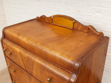 Load image into Gallery viewer, Art Deco Waterfall Highboy Dresser
