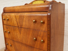 Load image into Gallery viewer, Art Deco Waterfall Highboy Dresser
