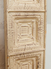 Load image into Gallery viewer, Relief White Textured Framed Mirror with Geometric Tile Border
