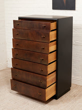 Load image into Gallery viewer, Art Deco Highboy Dresser with Black Body
