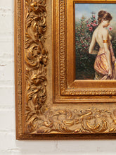 Load image into Gallery viewer, Garden Reverie Framed Romantic Portrait Painting in Ornate Gilt Frame
