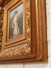 Load image into Gallery viewer, Garden Reverie Framed Romantic Portrait Painting in Ornate Gilt Frame
