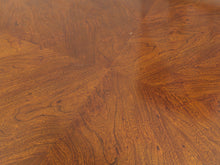 Load image into Gallery viewer, Walnut Burlwood 1970’s Chrome Base Table
