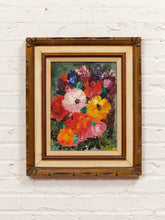 Load image into Gallery viewer, Wildflower Burst Framed Floral Impasto Painting with Bold Color
