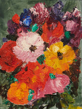 Load image into Gallery viewer, Wildflower Burst Framed Floral Impasto Painting with Bold Color
