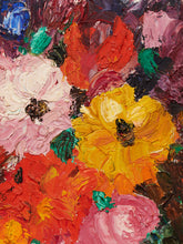 Load image into Gallery viewer, Wildflower Burst Framed Floral Impasto Painting with Bold Color
