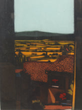 Load image into Gallery viewer, Town Gate Framed Print of Village View Through Archway
