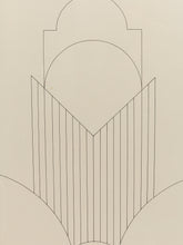 Load image into Gallery viewer, Deco Linework Minimal Architectural Drawing with Art Deco Symmetry
