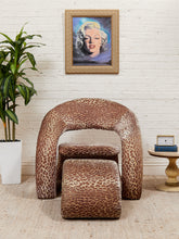 Load image into Gallery viewer, Animal Print Jaymar Cantalever Ribbon Chair &amp; Footstool
