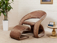 Load image into Gallery viewer, Animal Print Jaymar Cantalever Ribbon Chair &amp; Footstool
