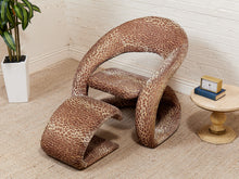 Load image into Gallery viewer, Animal Print Jaymar Cantalever Ribbon Chair &amp; Footstool
