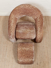 Load image into Gallery viewer, Animal Print Jaymar Cantalever Ribbon Chair &amp; Footstool
