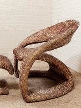 Load image into Gallery viewer, Animal Print Jaymar Cantalever Ribbon Chair &amp; Footstool
