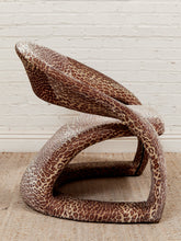 Load image into Gallery viewer, Animal Print Jaymar Cantalever Ribbon Chair &amp; Footstool
