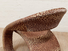 Load image into Gallery viewer, Animal Print Jaymar Cantalever Ribbon Chair &amp; Footstool
