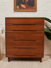 Load image into Gallery viewer, Five Drawer Mid Century Highboy Sleek
