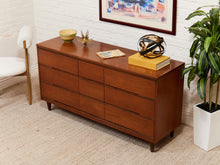Load image into Gallery viewer, Nine Drawer Mid Century Dresser
