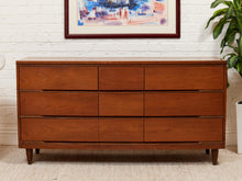Load image into Gallery viewer, Nine Drawer Mid Century Dresser
