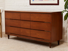 Load image into Gallery viewer, Nine Drawer Mid Century Dresser
