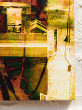 Load image into Gallery viewer, Golden Current Abstract Mixed Media Artwork in Amber and Black
