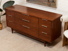 Load image into Gallery viewer, Kent Coffey Mid Century Walnut Dresser

