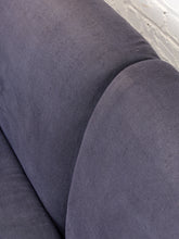 Load image into Gallery viewer, Blue Low Profile Sectional with Wood Panels
