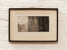 Load image into Gallery viewer, Fading Face Framed Monochrome Figurative Print with Dreamlike Portrait
