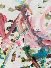 Load image into Gallery viewer, Confetti Gesture Small Abstract Painting with Pink Blue and White Brushwork
